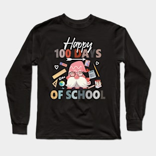 Happy 100th Day Of School Gnomes Long Sleeve T-Shirt